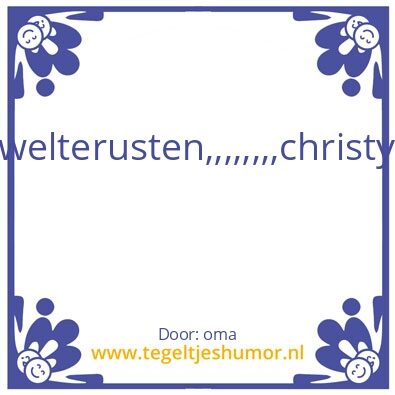 Tegeltje: janny