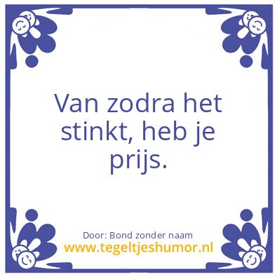 Tegeltje: stank