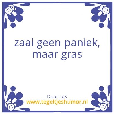 Tegeltje: gewoon