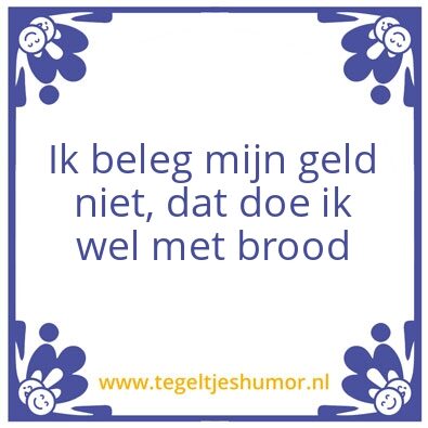 Tegeltje: Beleg