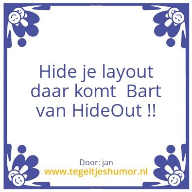 Tegeltje: bart