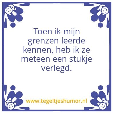 Tegeltje: Grenzen