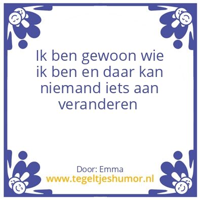 Tegeltje: Ik