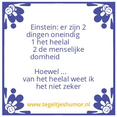 Tegeltje: oneindig