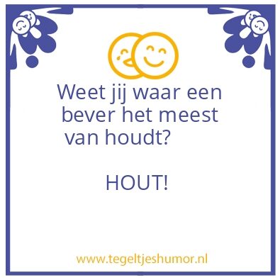 Tegeltje: Bever