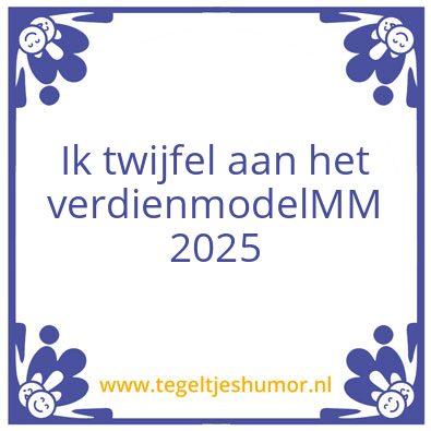 Tegeltje: Verdienmodel