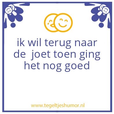 Tegeltje: no