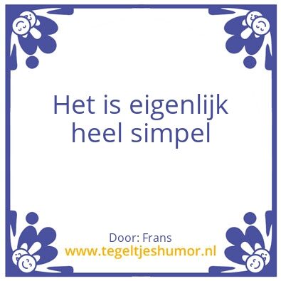 Tegeltje: Structural