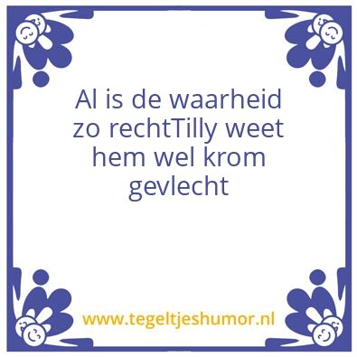 Tegeltje: Tilly