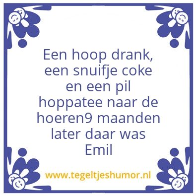 Tegeltje: Emil