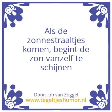 Tegeltje: Zon