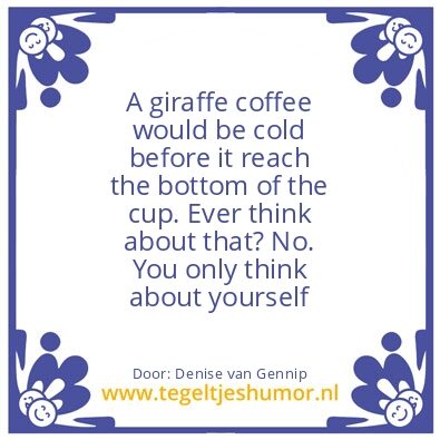 Tegeltje: Giraffe