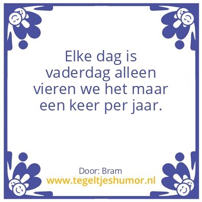 Tegeltje: Vaderdag