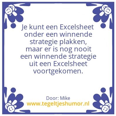 Tegeltje: Excel