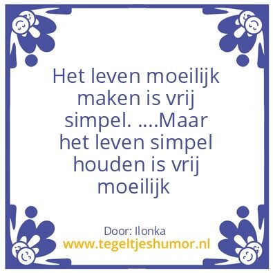Tegeltje: Simpel