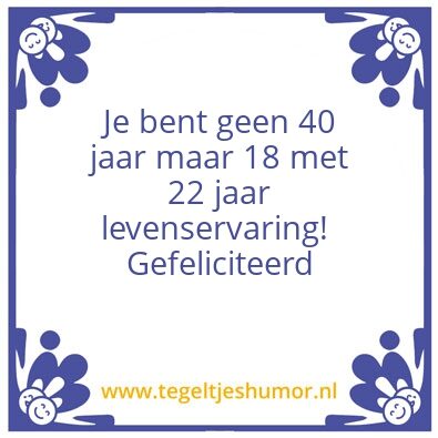 Tegeltje: Jarig