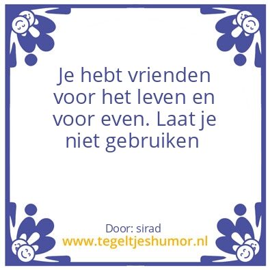 Tegeltje: vrienden