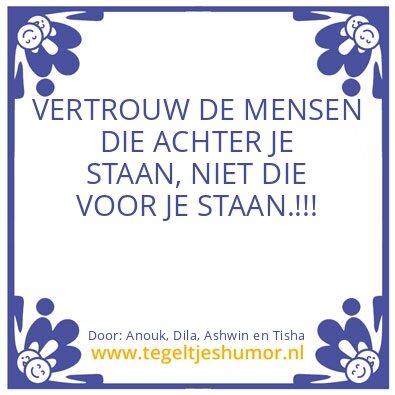Tegeltje: Trust