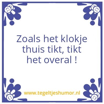 Tegeltje: KLOK