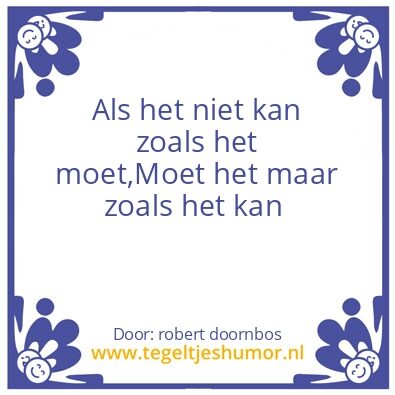 Tegeltje: het kan