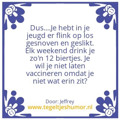 Tegeltje: Dus
