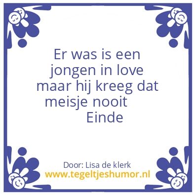 Tegeltje: In love