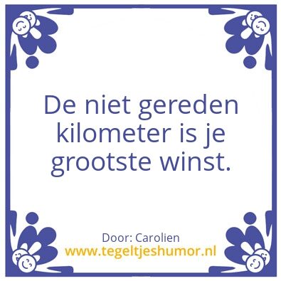Tegeltje: km