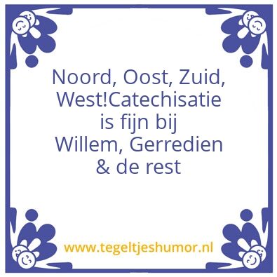 Tegeltje: Catechisatie