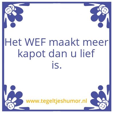 Tegeltje: Wef