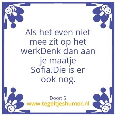 Tegeltje: S
