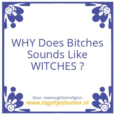 Tegeltje: Bitches ..