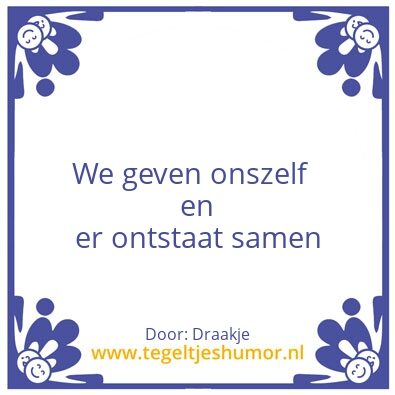 Tegeltje: Samen