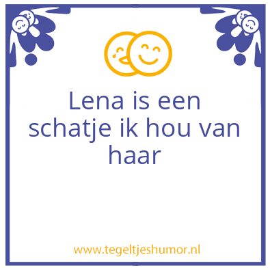 Tegeltje: Lena