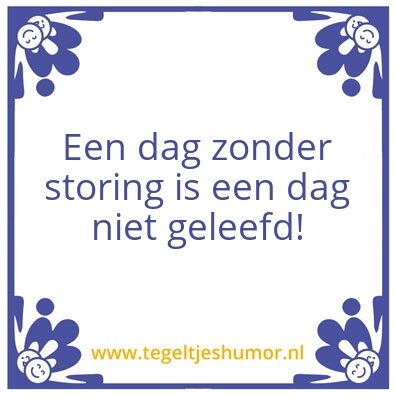 Tegeltje: Storing