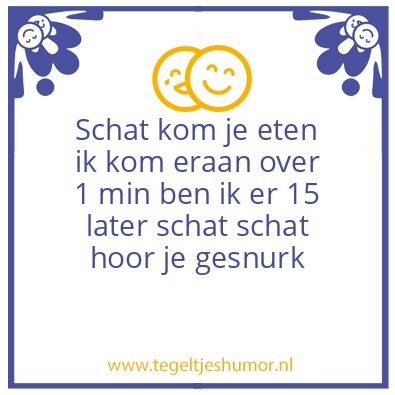 Tegeltje: Schat