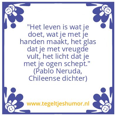 Tegeltje: Neruda