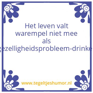 Tegeltje: Drinken