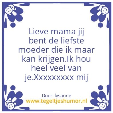 Tegeltje: mama