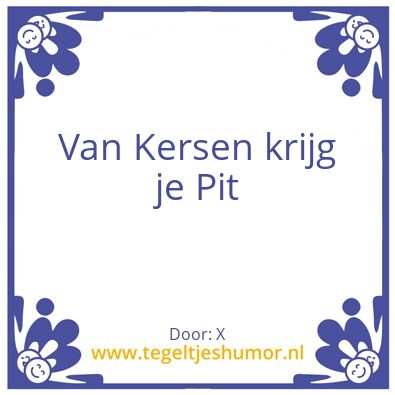 Tegeltje: X