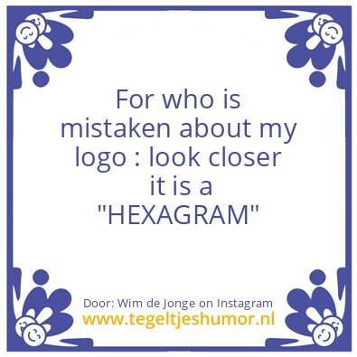 Tegeltje: “HEXAGRAM”