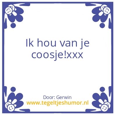 Tegeltje: Coos