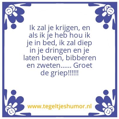 Tegeltje: Groet de