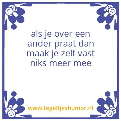 Tegeltje: Dat dus