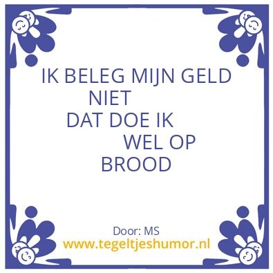 Tegeltje: B E L E G G E N