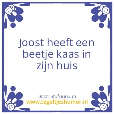 Tegeltje: Joost