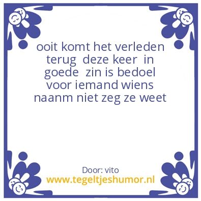Tegeltje: hoop