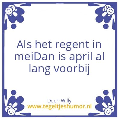 Tegeltje: Regen