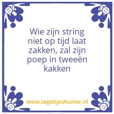Tegeltje: STRING