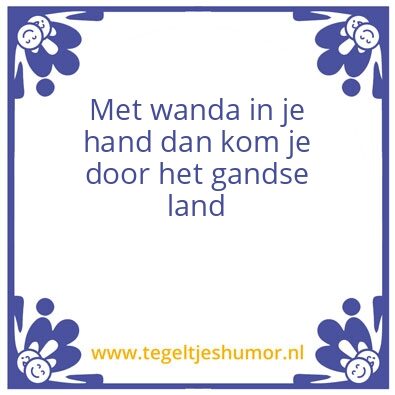 Tegeltje: wanda