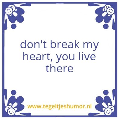 Tegeltje: heartbreak